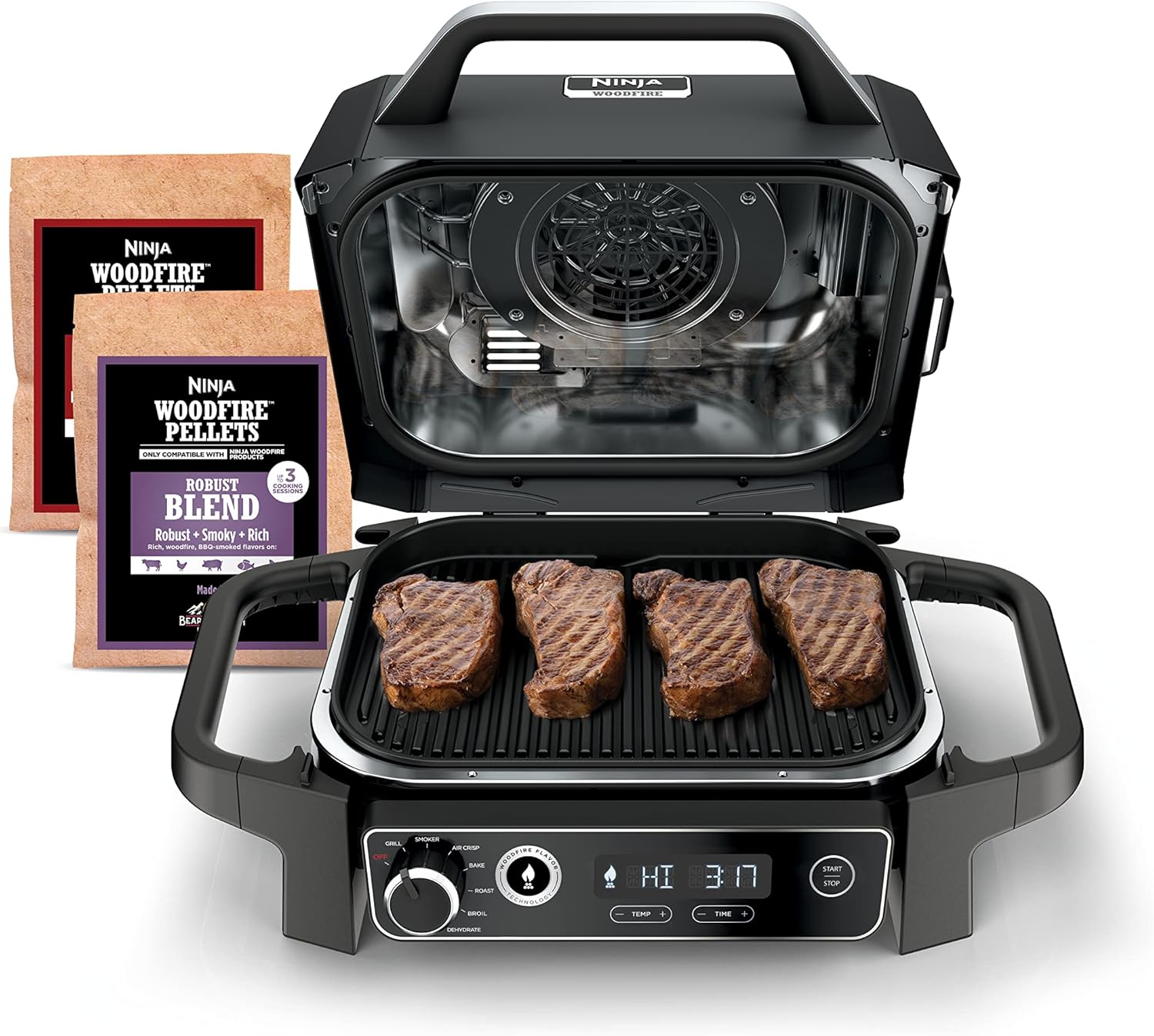 Ninja OG701UK Woodfire Electric BBQ Grill & Smoker